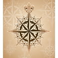 thumbnail image 3 of Compass Duvet Cover Set, Abstract Navigation Sailing Method Navigation Theme Print, Decorative 3 Piece Bedding Set with 2 Pillow Shams, Queen Size, Brown Pale Brown, by Ambesonne, 3 of 3