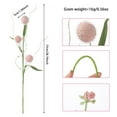 thumbnail image 3 of Under $3 Artificial Dandelion Ball Bouquet 3-Fruit Dandelion Ball Pvc For Living Room Vase Filler Wedding Arch Arrangement Pink (1Pc), 3 of 7