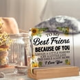 thumbnail image 4 of Friendship Gift for Women - Gifts for Women Friends - Bestie Gift Ideas - Meaningful to My Best Friend Sunflowers Clear Desk Decorative Sign Home Decor Acrylic Sign, 4 of 7
