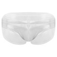 thumbnail image 3 of Traje de baño para hombre, bolsa de contorno metálico, Bikini, ropa interior, traje de baño brillante, calzoncillos con cordón, cintura elástica, calzoncillos de culturismo, 3 of 5