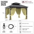 thumbnail image 2 of Pakunoda 10' X 6.5' Gazebo Universal Replacement Privacy 4-Panel Curtains, Waterproof Outdoor Curtains Light Yellow Sidewall with Zipper for Patio Garden Backyard 10' X 10' Gazebo, Curtain Only, 2 of 8