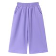 thumbnail image 5 of Mnyotv High Waisted Wide Leg Pants for Girls Fall Clothes Cotton Solid Trousers with Pockets Size 1-2Y, 5 of 7