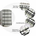 thumbnail image 3 of Abstract Stripes Shower Curtain, 72" x 72", Sage Green Black Grey Plaid Waterproof Bathroom Curtain Washable Shower Curtain Set with 12 Hooks, 3 of 6