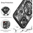 thumbnail image 6 of Magnetic Case for iPhone 14 Plus 6.7 Inch Floral Rose Cute Phone Case [Compatible with Magsafe] for Women Girls Aesthetic Pattern Slim TPU Shockproof Bumper Case, Black, 6 of 13