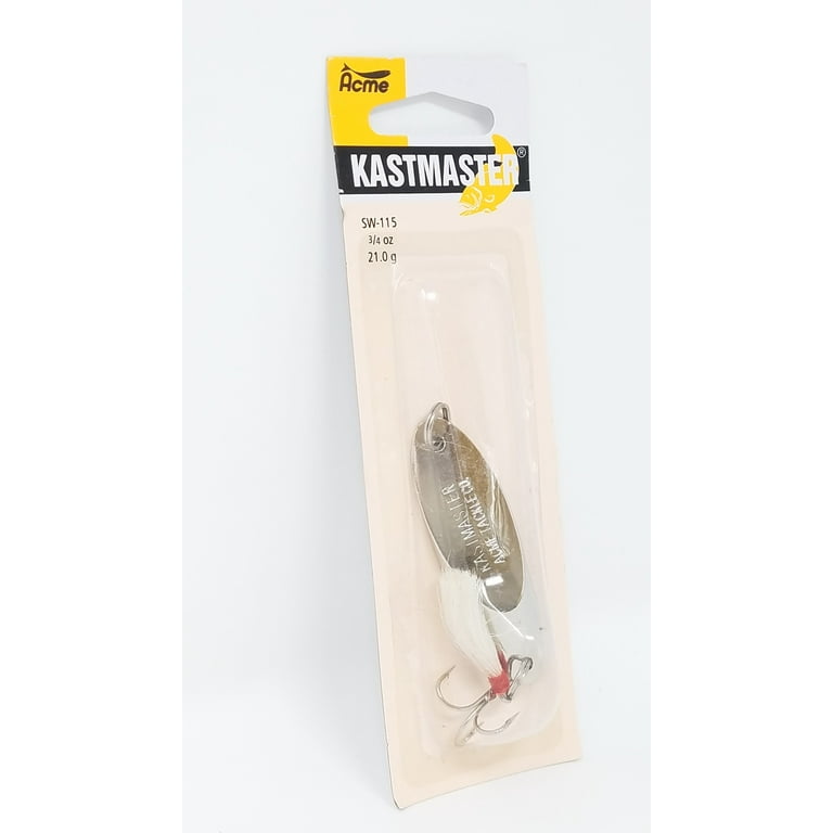 Acme Tackle Kastmaster Fishing Lure Spoon 3/4 oz. Chrome with Bucktail 
