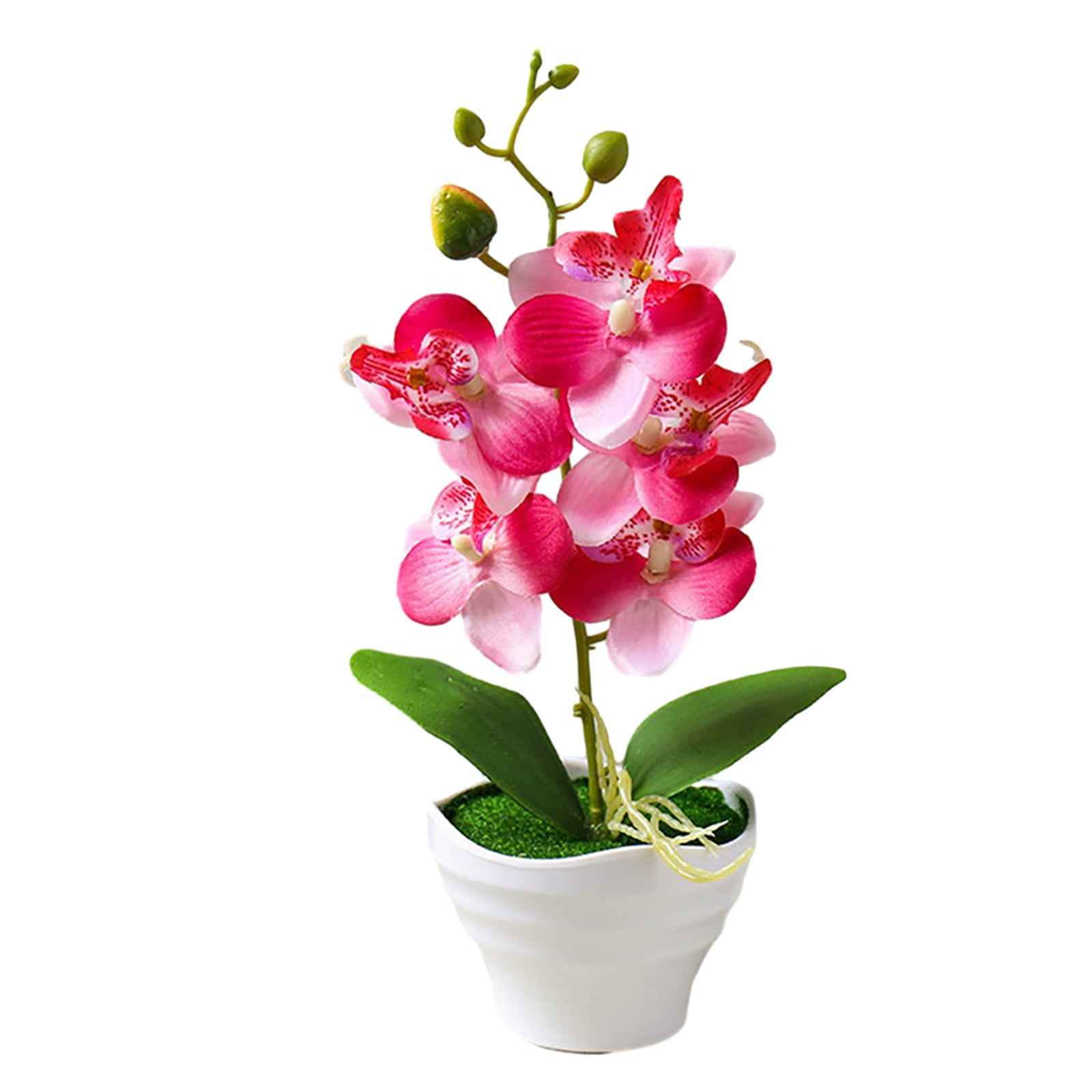 Emisland 3 Pièces Orchidees Artificielles En Pot Fleurs Artificielles