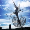 thumbnail image 2 of Garden Deco Fairies And Dandelions Dance Together Metal Lawn Landscape Sculpture, 2 of 6