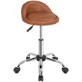 thumbnail image 1 of Taburete giratorio ajustable con ruedas Yaheetech, cuero PU, 1 of 9