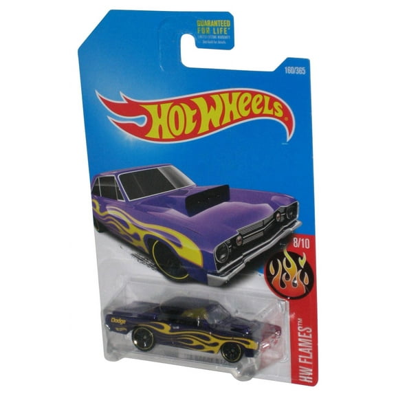 Hot Wheels HW Flames 8/10 (2015) Purple '68 Dodge Dart Toy Car 160/365