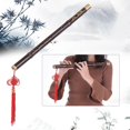 thumbnail image 5 of Professional Black Bamboo Dizi Flute Traditional Handmade Chinese Musical Woodwind Instrument Key of D Study Level, 5 of 5