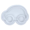 thumbnail image 4 of Kushies Silicone Divided Suction Baby Plate, Unbreakable, Microwave & Oven Safe, Blue Car, 1 Count, 4 of 4