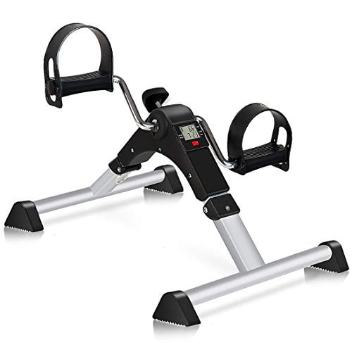 Digital Pedal Exerciser Arm/Leg Folding Mini Exercise Workout Bike Mobility Aid 