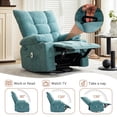 thumbnail image 3 of AKDSteel Massage Swivel Rocker Recliner Chair, Heated Lounge Chair with Vibration, Rocking & Side Pocket for Living Room, 3 of 8