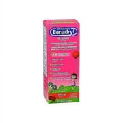 Benadryl Allergy Children's Liquid, Cherry, 4 fl oz (6 Pack) (Bundle)