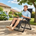 thumbnail image 2 of Outsunny Reclining Zero Gravity Chair with Adjustable Backrest, Black, 2 of 10