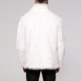 thumbnail image 4 of Hombres Sólido Casual Stand-up Collar Faux Cardigan Chaqueta de invierno de doble botonadura Abrigos Pompotops oipoqjl21450, 4 of 6