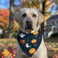 thumbnail image 2 of Dog Bandana 1 Pack,Halloween Ghosts Pumpkins and Spider Webs Bandanas for Dogs,Cat Bandana,Small/ Large Dog Bandana 2 Size,Dog Bandanas Girl Boy, 2 of 5