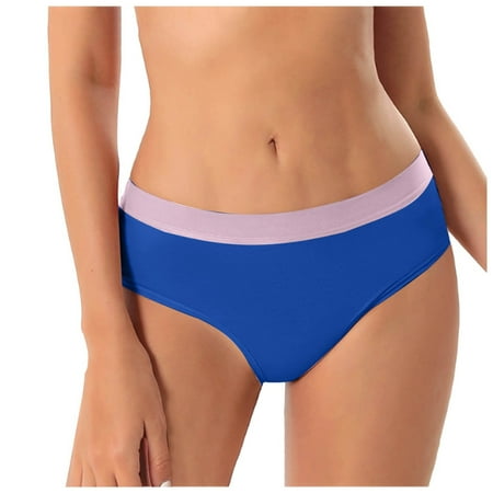 CZHGKM Sexy Panty Womens Panties Teens Cute Multicolor Leak Proof Panties Casual Seamless Soft Breathable Briefs Blue M