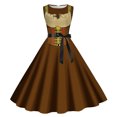 thumbnail image 1 of asddcavvf Robes pour Femmes Mode Rétro Festival de la Bière Imprimé Sans Manches Col Rond, 1 of 3