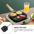 thumbnail image 2 of Fried Egg Burger Maker Nonstick Fry Pan Frying Pans 3 Section Multi Flat Skillet Omelette Breakfast Aluminum Wooden, 2 of 6