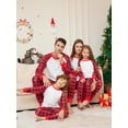 thumbnail image 1 of Family Christmas Pajamas Set Mommy Daughter Matching Clothes Plaid Print DIY Sleepwear Baby&Dog Overall Romper Xmas Family Look, 1 of 4
