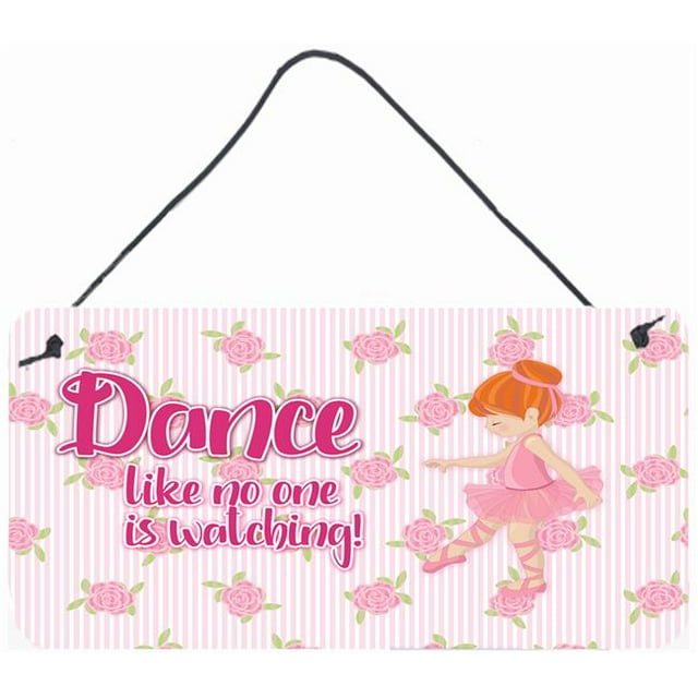 Carolines Treasures BB5392DS812 Danse de Ballet Rouge Cheveux Mur Ou Porte Suspendus Imprimés