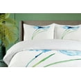 thumbnail image 4 of Ambesonne Floral Duvet Cover Sets, Cornflower Botany, 2-Queen, Navy Blue White Green, 4 of 7