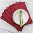 thumbnail image 3 of Cloth Placemats Set of 4 Red Linen Placemats for Dinner Heat Resistant Dining Table Mats Kitchen Place Mats for Party, Dark Red Burgundy, 3 of 5