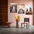 thumbnail image 5 of Nordic Landscape Art Prints 3 Panel Windmill Grass Bridge Lake Wooden Bridge Sunrise Canvas Wall Art Beige Picture Farmhouse Decor (Nature-3, 12.00"x16.00"x3P), 5 of 6