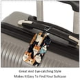 thumbnail image 3 of Square 2Pack PU Leather Cartoon Cat Cruise Luggage Tag with Privacy Cover and Name ID Tag for Travel Handbags Backpacks Luggage Tags, 3 of 6