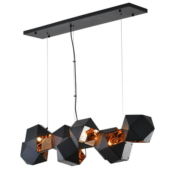 Bethel International Chandelier  Black Stainless Steel