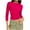 Hot Pink, variant on hotojiny Going out Tops for Women Crew Neck 3/4 Sleeve Ruched Basic Tee Comfort Stretch Workout Athletic Fit T-Shirts