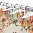 thumbnail image 6 of Hello Pumpkin Thanksgiving Fall Flower Shower Curtain for Bathroom, Farm Berry Harvest Retro Linen Waterproof Shower Curtains Washable Quick Dry with Hooks Bathtub Curtains 72x72 IN, 6 of 6