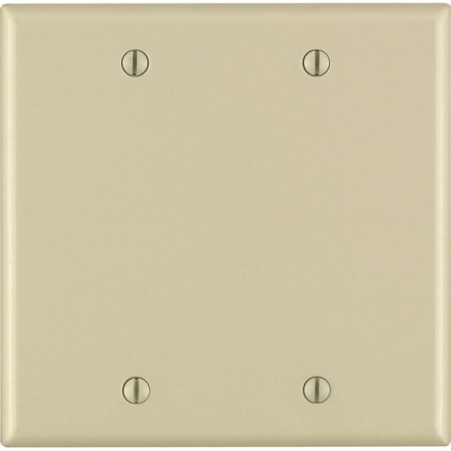 Placa de pared Leviton Ivory de 2 bandas de plástico termoendurecible en blanco