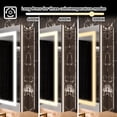 thumbnail image 4 of Smart LED Medicine Cabinet with High-Power Outlet, 36x36 Inch, Stepless Dimming Anti-Fog Mirror, Reinforced Storage for Bathroom Organization & Makeup Prep, 4 of 9