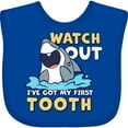 thumbnail image 3 of Inktastic Watch out I've Got My First Tooth Boys or Girls Baby Bib, 3 of 4