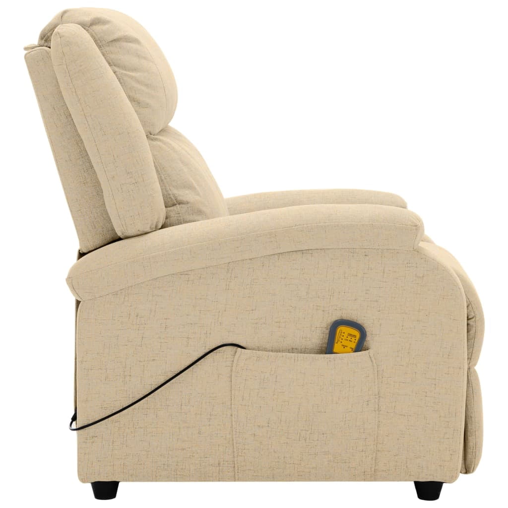 vidaXL Massage Chair Reclining Push Armchair Adjustable Sofa Chair Fabric