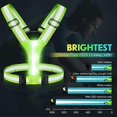 thumbnail image 2 of LED Reflective Vest for Night Running, USB Rechargeable Reflective Equipment for Running, High Visibility Luminous Adjustable Vest for Runners, Cyclis, 2 of 5