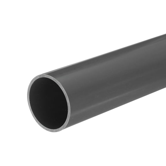Rigid Round Pipe 36mm ID 40mm OD 20cm/8" Length Light Grey High Impact for Water Pipe, Crafts, Cable Sleeves