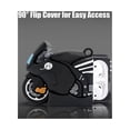 thumbnail image 3 of Unique Case Compatible with AirPods 1&2 ,Creative Fun 3D Cartoon Motociclo Design AirPods Cover Case Cool Skin Soft Rubber Shockproof Protective Case (AirPods 1&2, Black), 3 of 14