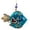 Fish with Heart, variant on STP GOODS Fish Handmade Vintage Ceramic Hanging Wall Decoration 6x4.5'' Evil Eye Protection Amulet with Nazar Beads Good Luck Home Wall Décor Outdoor Indoor, Blue