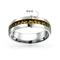 thumbnail image 4 of November Birth Month Yellow Crystal Eternity Band Ring In Silver Toned Stainless Steel, 4 of 5