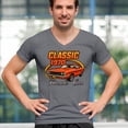 thumbnail image 4 of Vintage Classic 1970 Muscle Car Men's V-Neck T-shirt American Power Legendary V8 Performance, 4 of 7