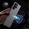 thumbnail image 3 of For Samsung S24 Lambskin Phone Case, Car Invisible Magnetic Protective Case, Military-Grade Shockproof Protective Business Full Case for Samsung, 3 of 5