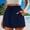 Navy, variant on Babcutegg Womens Shorts with Drawstring High Waist Side Pockets Elastic Waist Summer Clothes for Women Red Size 2XL