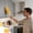 Orange, variant on Disposable Duster Refills 10 Pack, Double Sided Electrostatic Dusting Wand with Bendable Head for Household Cleaning, Furniture Blinds Ceiling Fans