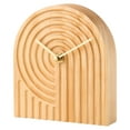thumbnail image 4 of Arched Indoor Tabletop  Light Natural Wood Clock, 4 of 10