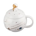 thumbnail image 1 of Taza De Astronauta Linda De 400 Ml - Taza De Cerámica Premium Con Cuchara Con Tapa Para Café, Té, Leche, Ergonómico, 1 of 8