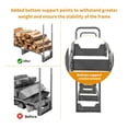 thumbnail image 4 of Yiwa Steel Firewood Rack Includes a Durable 600D Oxford Waterproof Cover and Rust-Resistant Frame, Offering Large Capacity Log Storage for Both Indoor Fireplaces and Outdoor Patios, 4 of 7