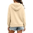 thumbnail image 7 of Cmfcve Women's Casual Half Zip Hoodies Long Sleeve Solid Color Pullover Hooded Sweatshirts with Pockets, 7 of 7